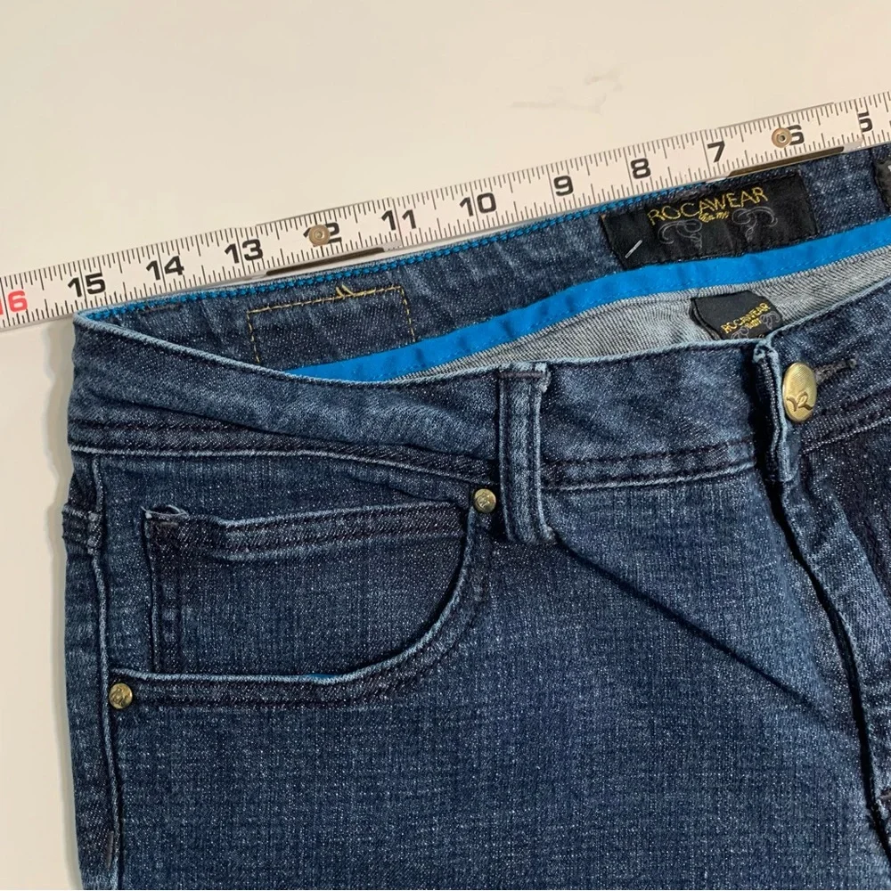 Rocawear Hannah Skinny Leg Jeans Dark Wash Mid Rise Size Juniors 13
